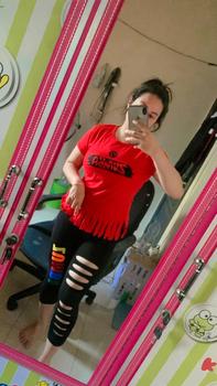 Product Review of Atasan Baju Senam Zumba Lgo Dash Rumbai New / Kaos Senam Zumba Wanita Sport regular warna biru botol from Z**️ Y**I 0