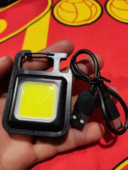 Product Review of Mini COB keychain light rechargeable lampu LED cas mini lampu led gantungan kunci lampu camping emergency from A**B 0