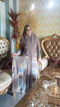 Product Review of Almira Gamis  Motif printing  Digital klok mayung Gamis pesta   Syari Muslim Kondangan from e**0 0