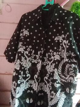 Product Review of COUPLE GAMIS ALL SIZE KEMEJA PENDEK BALOTELLI SILVER from s**🤴 0