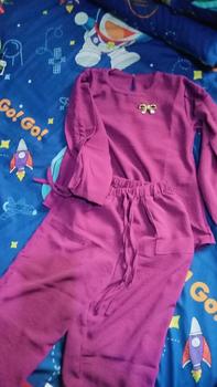 Product Review of K&K FASHION/Setelan anak kekinian/set kids korea/Livina Set kids/setelan anak viral/Setelan terbaru/crinkle Air Flow/Setelan murah meriah/Lengan Serut/setelan lucu/modis/casual/bisa COD Polos Kids Celana Fashion Pakaian from u**8 2