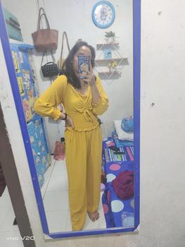 Product Review of lookatmeofficual - Giselle Set 2in1 Bahan Crinkle Premium 6793 Baju Celana from S**a 0