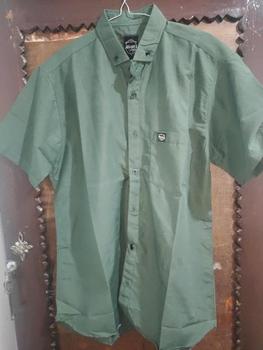 Product Review of kemeja polos panjang pria V-Neck Katun Polos Hitam Putih Baju Kerah Formal Katun Kancing Simple Kerja Standar from k**n 0