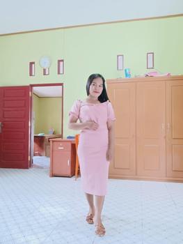 Product Review of Carolina Midi Dress Wanita Casual Baju Fit Lembut Linen from L**🤏 0