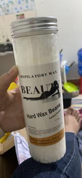 Product Review of Hủ 400g Sáp Wax Lông + Que gỗ waxing - Sáp wax dẻo, wax sạch lông cứng, lông tơ Kem from T**🧸 0