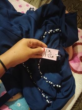 Product Review of claudy dress satin premium - gaun pesta muslimah gaun kondangan dress wanita muslimah dress kondangan lamaran terlaris Nyaman from T**a 0