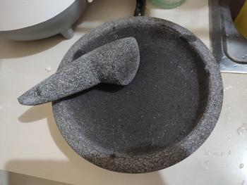Product Review of COBEK 23 CM. layah coet batu asli. lemper cowek uleg ulegkan sambal  batu giling batu kali Alami Kitchenware from D**y s**g p**u 0