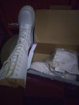 Product Review of PINKEY P052 Sepatu Boots Wanita Sepatu Martin Tinggi Sebetis Shoes from S**a 0