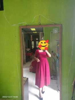 Product Review of KC - Malika Midi Dress - 2 Size - Square Neck Chiffon ada furing from L**p 0