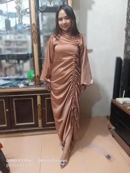 Product Review of andini dress (READY STOK) silk dress pemium velvet satin dress gaun bridesmaids dress serut silk simple kekinian maxmara dress lamaran dress kondangan dress jumbo bigsize upsize from c**l m**💋 1