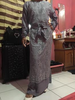 Product Review of GAMIS BRUKAT SIMPELl/Maxi RINIA /Maxi BUSUI/GAMIS WANITA SELETING DEPAN Fit Formal Maxi  Muslim  Tile  Mutiara Formal Nyaman Dress Kondangan Variasi Pesta Mewah from Y**p 0