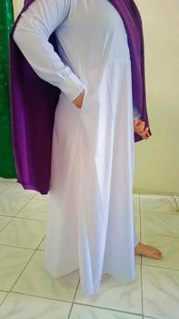 Product Review of Gamis Katun Toyobo Putih Bersih  Gamis Polos Muslimah Dewasa Terbaru Gamis Dress Lengan Renda • simpel from J**e 0