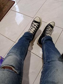 Product Review of Ventela Ethnic High Black Natural Sepatu Sneakers Pria (Siluet 70s) Canvas Shoes Casual from B**2 1