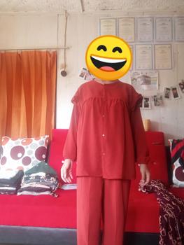 Product Review of Reva One Set Stelan Wanita Crinkle Airflow Muslim Celana Setelan Baju Atasan Kancing baju  Panjang from t**6 1