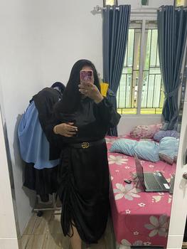 Product Review of andini dress (READY STOK) silk dress pemium velvet satin dress gaun bridesmaids dress serut silk simple kekinian maxmara dress lamaran dress kondangan dress jumbo bigsize upsize from L**i 0