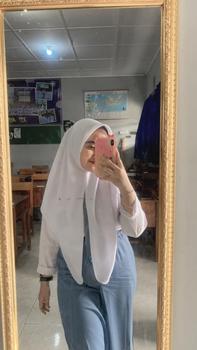 Product Review of ameL Rok SPAN 1 SMP MTs SMA lipat depan twis drill Siswi Sekolah Wanita Panjang Katun Tebal Kantor Formal Kerja Hitam Basic from _**🕊 0
