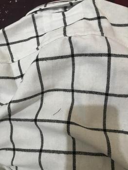 Product Review of Baju flanel motif Kotak dasar putih list hitam Kain Lembut  Pria Distro from w**m 0