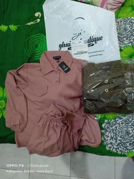 Product Review of Rumi One Set - Baju One Set Waffle Knit Atasan dan Celana || by ghaisanboutique Kulot Muslim from 𝕄**𝕒 1