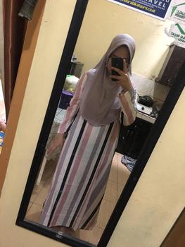 Product Review of COD DASTER GAMIS RAYON LENGAN PANJANG JUMBO LD 120 Dress Muslim Bunga Ibu from M**a A**a k**a 0