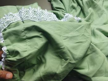 Product Review of Mukena Terusan Lajuran Dewasa Katun Renda Muslim from D**h 0