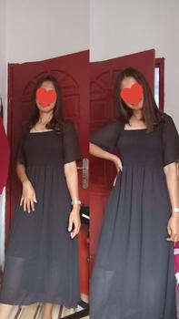 Product Review of KC - Malika Midi Dress - 2 Size - Square Neck Chiffon ada furing from L**e 0