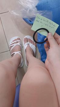 Product Review of Dép nữ xỏ ngón hai quai khóa vuông 3 MÀU TRẮNG ĐEN BE( Form chuẩn) DéP Shoes Nhung Jean from X**h h** s** đ** t** (**🤭 2
