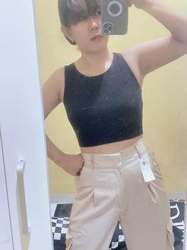 Product Review of SIVALI Bonnie Cargo Pants - Highwaist Loose Cargo - Celana Kargo Wanita - Baggy Pants Panjang Polyester Kulot Casual Hitam Kantor Kantor Formal Kerja Kerja Kerja Basic Karet from ** ** ** ** ** 0