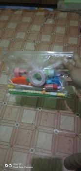 Product Review of Pouch Set alat tulis viral alat-alat sekolah aesthetic Pulpen pensil penggaris dll Penghapus Rautan Stationery from ** 𝐙**𝑎 ໋** 1