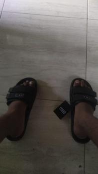Product Review of TSV FOOTWEAR Sandal cowok slip on Slade TSV sandal black grenn andromega 39-43 sendal pria Sandal Hitam Karet from P**t 0