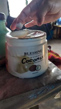 Product Review of BLESSING Hair Mask Treatment 500 Gr | Masker Rambut | Hair Care Mask | Hair Treatment with Coconut Perawatan from A**e 1