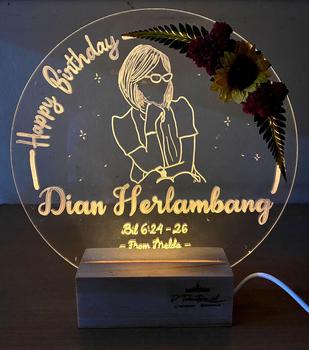 Product Review of Akrilik custom lettering bulat, untuk gift kado anniversary hari jadi, wisuda graduation, birthday ulang tahun, wedding pernikahan, dll Gift - TOKA from M**🐣 0