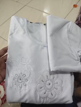 Product Review of Gamis anak putih bordir kantong 2 /gamis anak manasik 4_12th Muslim Sekolah Seragam Baju Tanggung Jilbab Setelan Panjang Nyaman Dress from g**i 0