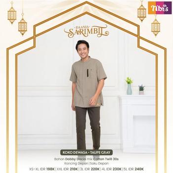 Product Review of SARIMBIT NIBRAS DAANIA TAUPE GRAY BY NBRS BAJU BUSANA MUSLIM PRIA WANITA GAMIS IBU BUSUI FRIENDLY ANAK PEREMPUAN CEWEK KOKO ATASAN AYAH LENGAN PENDEK ANAK LAKI COWOK SERAGAM LEBARAN RAMADHAN KOKO HARI RAYA KONDANGAN WARNA HIJAU COKLAT ABU POLOS COD from S**n 0