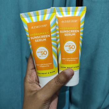 Product Review of [Twin Pack] Azarine Hydramax-C Sunscreen Serum SPF50 PA++++ 40ml Acid Hyaluronic Facial  Berminyak  Wajah  Sunblock from A**a 0