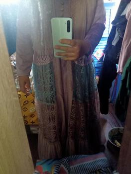Product Review of Ghalya Dress Versi 2 Satin Silk Lapis Tile mix brokat Payet || RONAACHRISS from c**p s**p 0