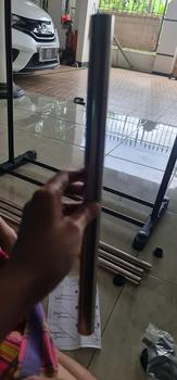 Product Review of GEI - Stand Hanger Single Praktis Gantungan Baju Stainless Steel Dengan Roda Untuk Gantungan Hijab, Mukena, Handuk, Baju, Kaos Bahan Pipa Stainless from C**a a**b 1