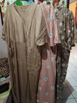 Product Review of Paket 3pcs Daster Kimono Long Busui Motif Belah Samping Panjang Bumil Katun Rayon from p**🌷 1