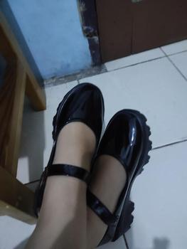 Product Review of Sepatu loafers wanita sepatu Loly MJ Hitam Putih Shoes Sandal Sendal fantofel  korea from J**J 3