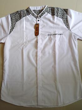 Product Review of Baju Koko El Rumi Araseo Lengan Panjang Kombinasi Batik Putih Kain Katun - Pria, Muslim from y**a 1
