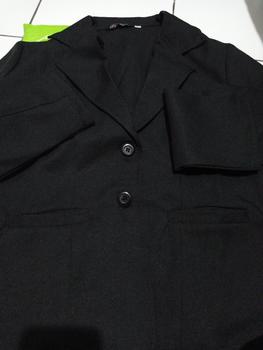 Product Review of Jas Blazer Wanita Jas Kerja Kantor Cewe Polos Dewasa Anak Jaket Blezer Cewek Pakaian Formal Kantoran Dasar Hitam Abu  Bahan Panjang Kancing Jumbo Big Size Cardigan Rompi Outer Perempuan  Ootd Korean Style Seragam Slimfit from C**e N**a 1