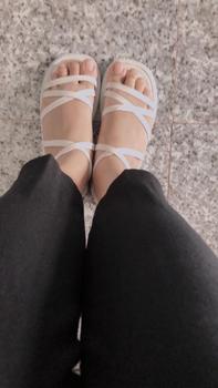 Product Review of Dép nữ xỏ ngón hai quai khóa vuông 3 MÀU TRẮNG ĐEN BE( Form chuẩn) DéP Shoes Nhung Jean from T**h H**n 0