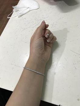 Product Review of Lắc tay bạc Ý 925 mạ vàng trắng kiểu dáng dây rút DUYSON SILVER, vòng tay nữ bạc xi kim đính đá CZ 5A  cao cấp [LTXK2] from N**c Á** 0