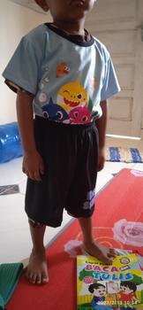 Product Review of Setelan Kaos Anak Baby Shark 07 Tahun Bahan Katun parsel from R**6 1