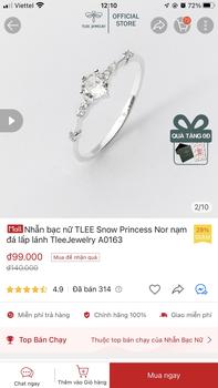 Product Review of Nhẫn bạc nữ TLEE đính đá sáu chấu viền bằng sang trọng TLEE JEWELRY A0124 from H**g 2