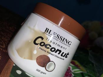Product Review of BLESSING Hair Mask Treatment 500 Gr | Masker Rambut | Hair Care Mask | Hair Treatment with Coconut Perawatan from N**🌻 0