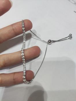 Product Review of Lắc tay bạc Ý 925 mạ vàng trắng kiểu dáng dây rút DUYSON SILVER, vòng tay nữ bạc xi kim đính đá CZ 5A  cao cấp [LTXK2] from R**♪ 1