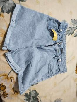 Product Review of Quần short jean nữ lưng cao, quần đùi jean cạp cao ống rộng sắn gấu BORAM SG Pants Women from k**1 0