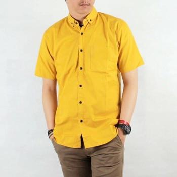 Product Review of kemeja polos panjang pria V-Neck Katun Polos Hitam Putih Baju Kerah Formal Katun Kancing Simple Kerja Standar from p**a m**n 0
