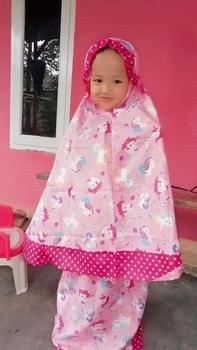 Product Review of MUKENA ANAK KARAKTER MUKENA ANAK MURAH 2-9TH Bunga Polka Dot Putih Muslim from 🆂**🅷 1