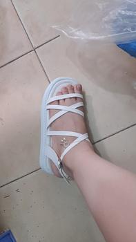 Product Review of Dép nữ xỏ ngón hai quai khóa vuông 3 MÀU TRẮNG ĐEN BE( Form chuẩn) DéP Shoes Nhung Jean from X**h h** s** đ** t** (**🤭 0